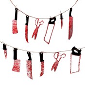 Halloween Girlande Mit 12 Blutige Waffen