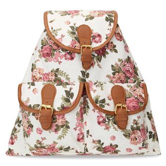 Rucksack Mit Blumen