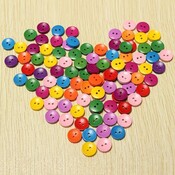 Holz Buttons Farbige