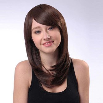 Brown Synthetische Perücke