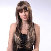Perücke Mit Langen Brown-Graues Haar Für Frauen