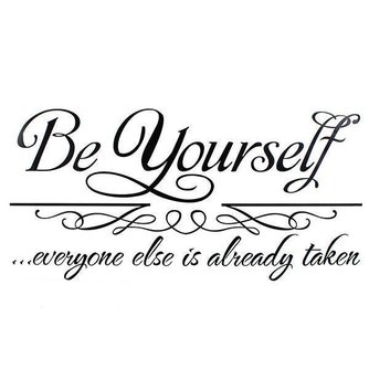 Wandaufkleber Zitat Be Yourself