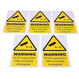 Warnaufkleber Kamera-Aufzeichnungen