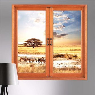 Wand-Aufkleber-Kunst-Fenster-Afrika