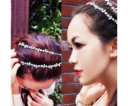 Glitter-Haar-Band Elastic Mit Kristall Bloemetjes