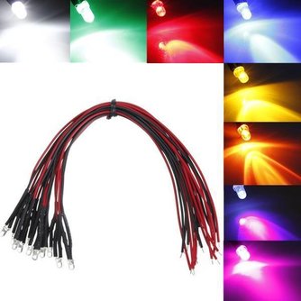 Farbige LEDs Vorverdrahtet 20 Cm (5 Stück)