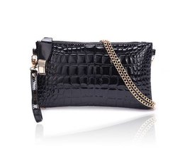 Handtasche Mit Kette Crocodile Print