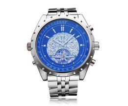 JARAGAR Mechanische Uhr-Edelstahl Für Männer
