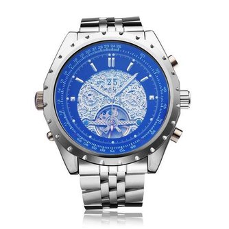 JARAGAR Mechanische Uhr-Edelstahl Für Männer