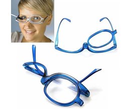 Blau Make-Up Brille