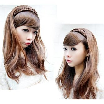 Perücke Mit Langen, Welliges Haar