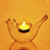 Glas Kerze In Der Form Eines Vogels