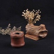 Brown Keramik-Vase