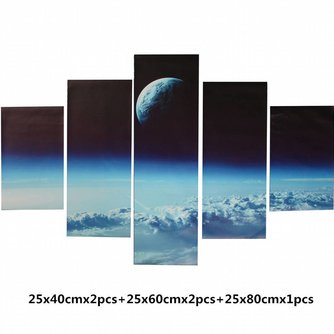 Leinwand-Gemälde Weltraum Set 5Pieces