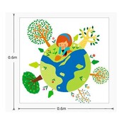 Kinder-Aufkleber Mit Globus-Design