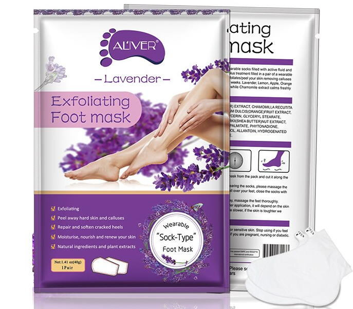 AL’iver Exfoliating Baby Foot Mask Lavender (Set)