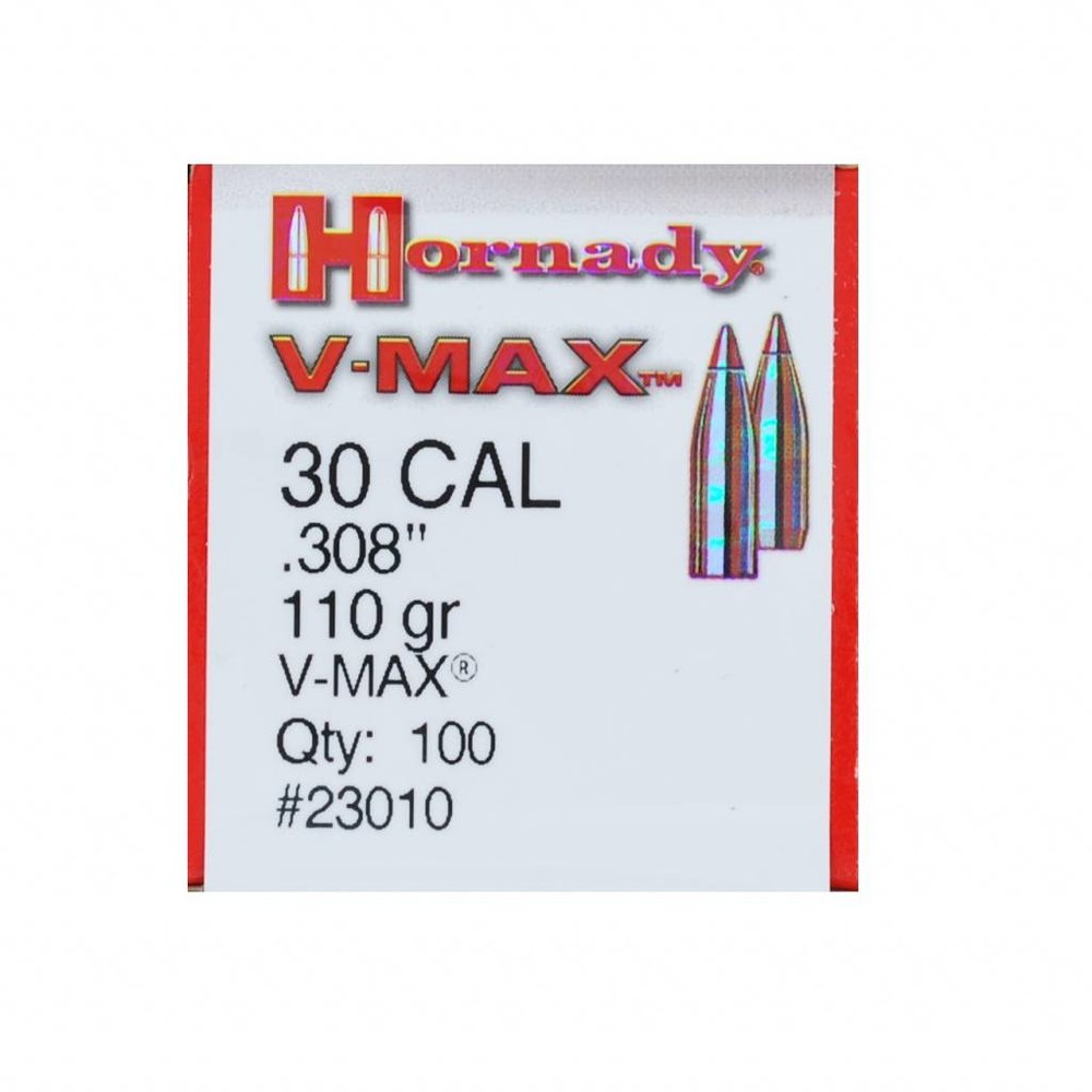 Hornady Kogelkoppen Hornady .30 V-Max 110 grain .308 Hornady Kogelkoppen Hornady .30 V-Max 110 grain .308