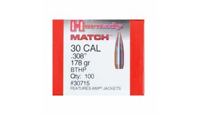 Hornady Kogelkoppen Hornady .30 HPBT Match 178 grain 30715 Hornady Kogelkoppen Hornady .30 HPBT Match 178 grain 30715
