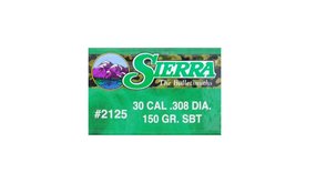 Sierra Kogelkoppen Sierra Gameking .30 SBT 150 grain 2125 Sierra Kogelkoppen Sierra Gameking .30 SBT 150 grain 2125
