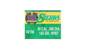 Sierra Kogelkoppen Sierra Palma Match .30 HPBT 155 grain 2156 Sierra Kogelkoppen Sierra Palma Match .30 HPBT 155 grain 2156