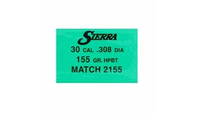 Sierra Kogelkoppen Sierra Matchking .30 HPBT Match 155 grain 2155 Sierra Kogelkoppen Sierra Matchking .30 HPBT Match 155 grain 2155
