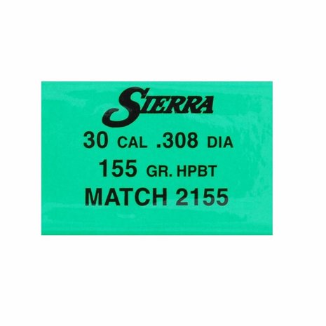 Sierra Bullets Sierra Matchking .30 HPBT Match 155 grain 2155 Sierra Bullets Sierra Matchking .30 HPBT Match 155 grain 2155