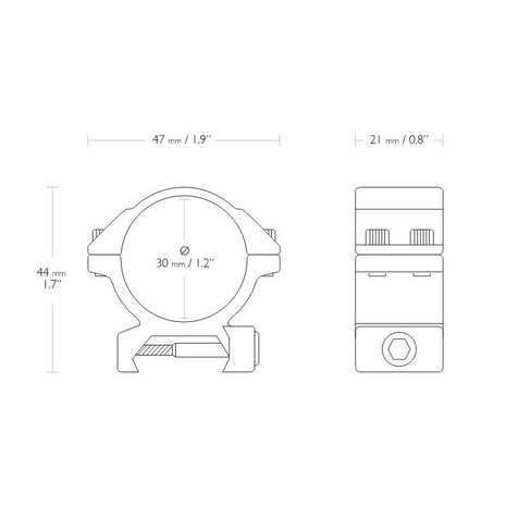Hawke Hawke Match mounts 30 mm Weaver Low