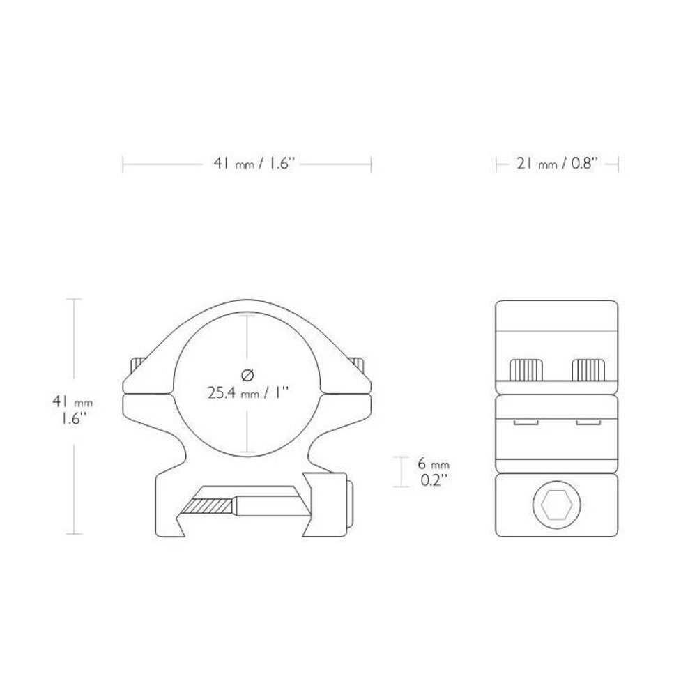 Hawke Hawke Match mounts 1 inch Weaver Low