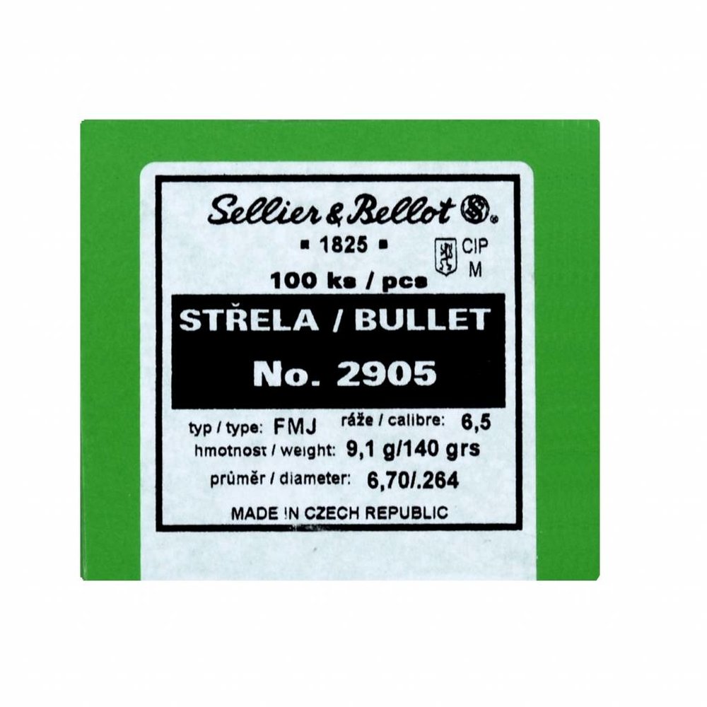 Sellier & Bellot Sellier & Bellot kogelkoppen Cal. 6.5, 140gr