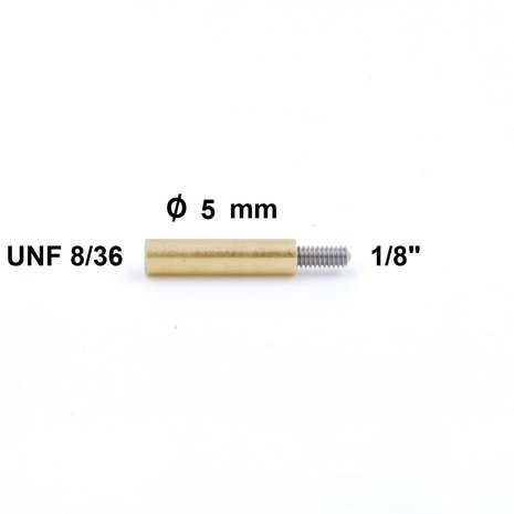 Poetsstok Adapter UNF 8-36 binnendraad  - 1/8" buitendraad (Dewey)
