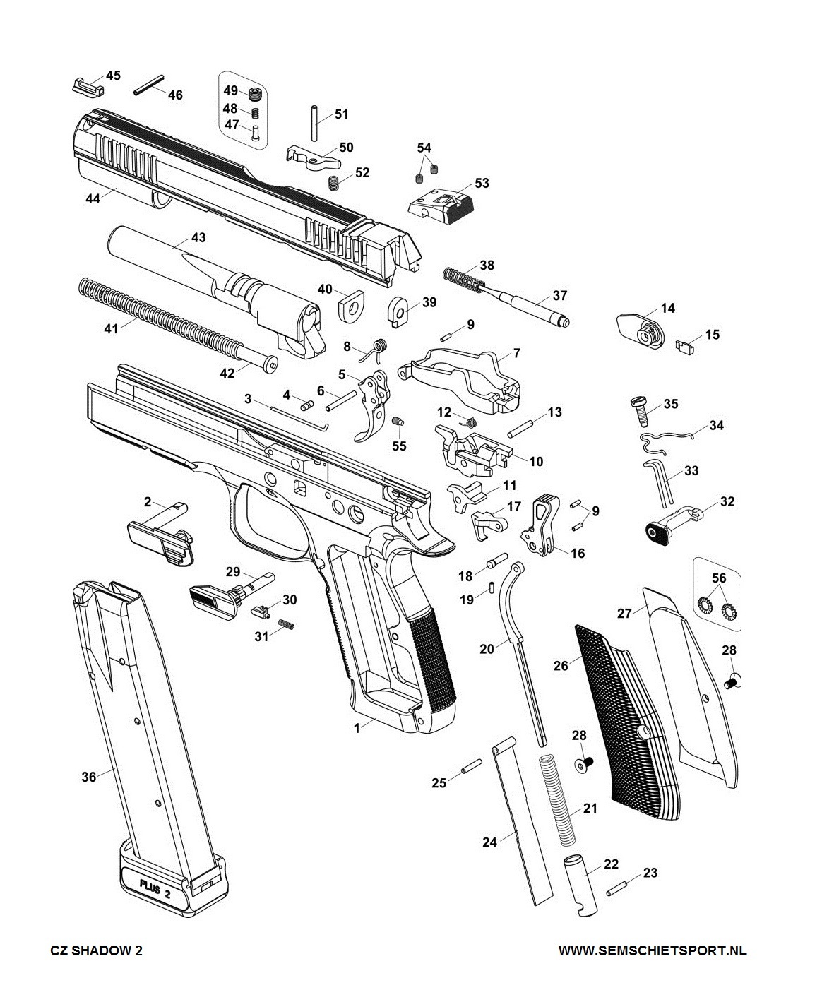 Exploded View CZ SHADOW 2