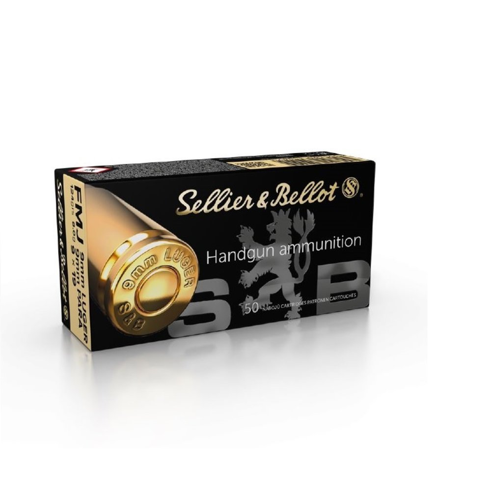 Sellier & Bellot  9mm LUGER FMJ 124 grain by Sellier & Bellot