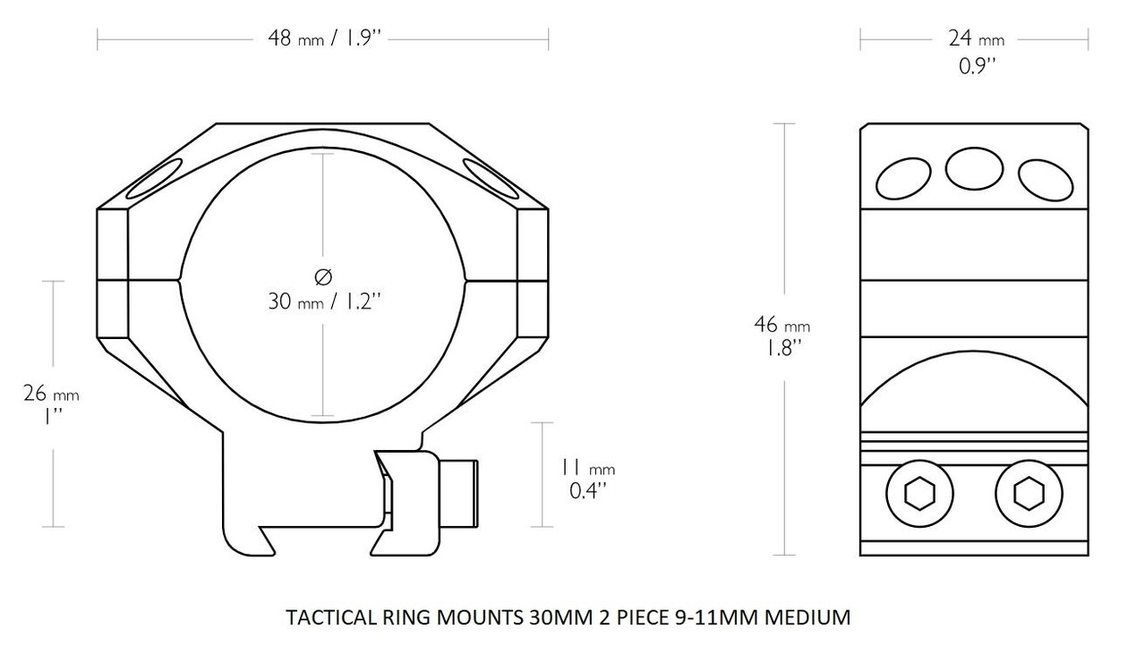 Hawke Hawke Tactical Ring Mount 30mm 9-11mm dovetail Hawke Hawke Tactical Ring Mount 30mm 9-11mm dovetail