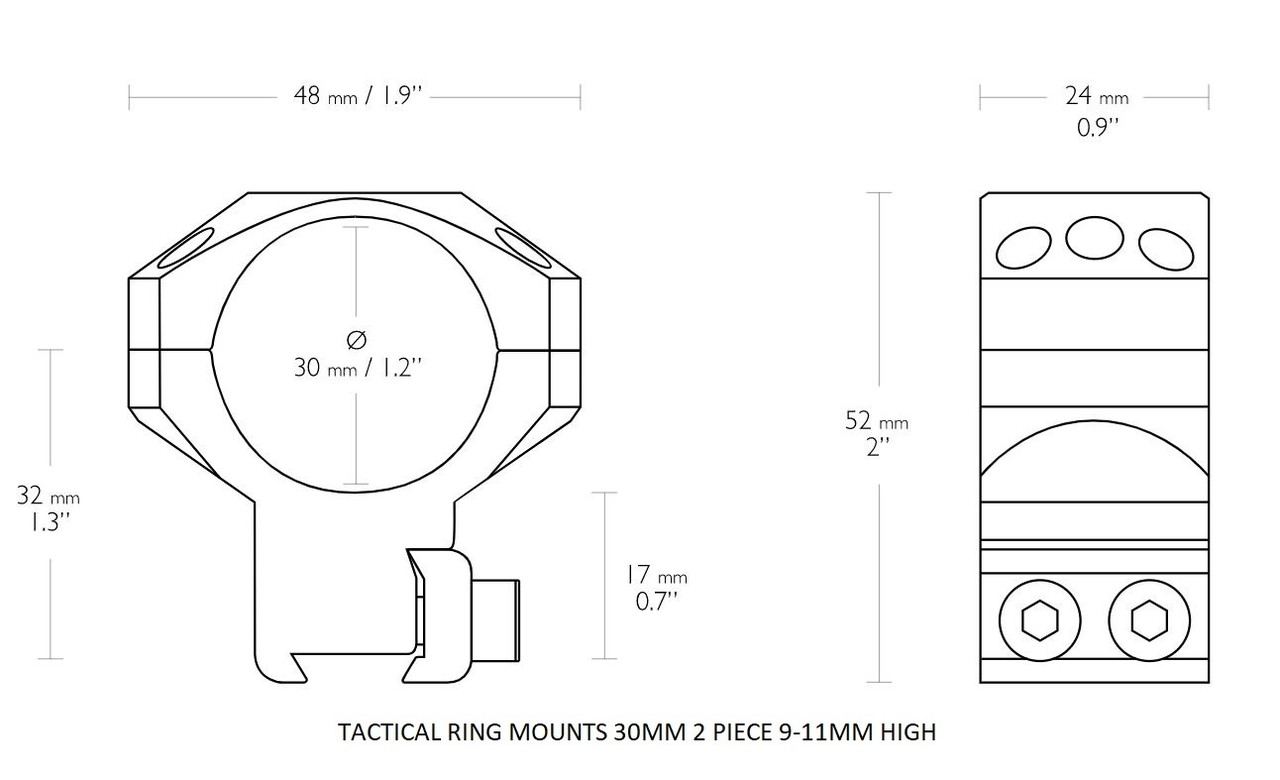 Hawke Hawke Tactical Ring Mount 30mm 9-11mm dovetail Hawke Hawke Tactical Ring Mount 30mm 9-11mm dovetail