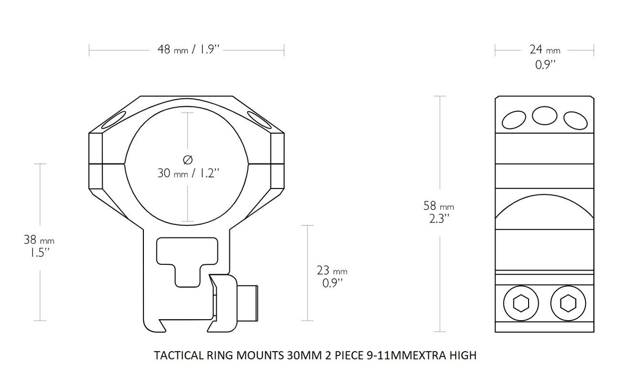 Hawke Hawke Tactical Ring Mount 30mm 9-11mm dovetail Hawke Hawke Tactical Ring Mount 30mm 9-11mm dovetail