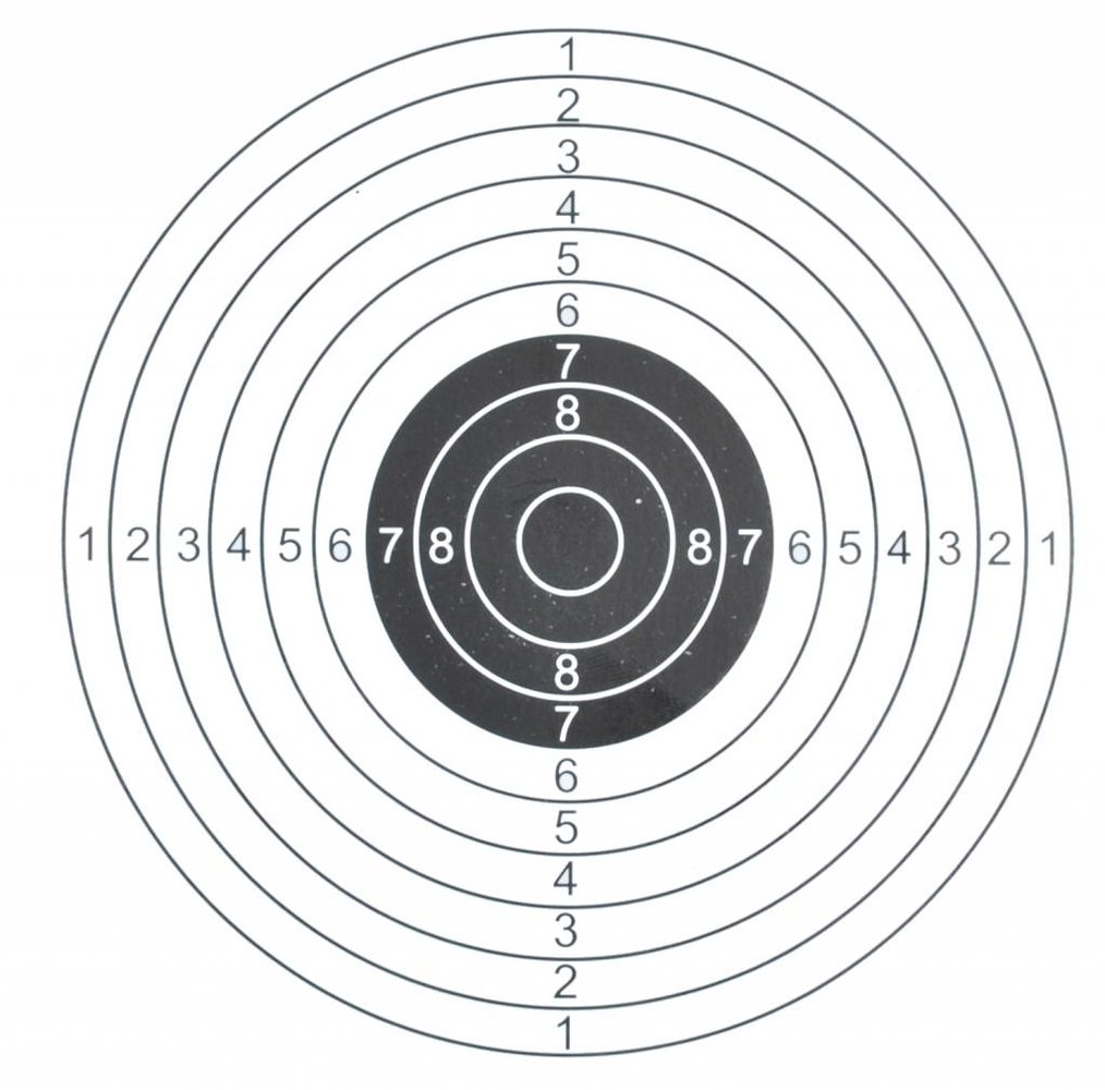 ASG Shooting target 14x14 cm 1 bullseye ASG Shooting target 14x14 cm 1 bullseye