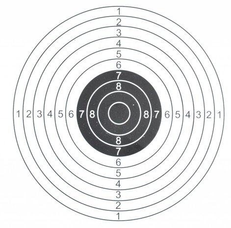 ASG Shooting target 14x14 cm 1 bullseye ASG Shooting target 14x14 cm 1 bullseye