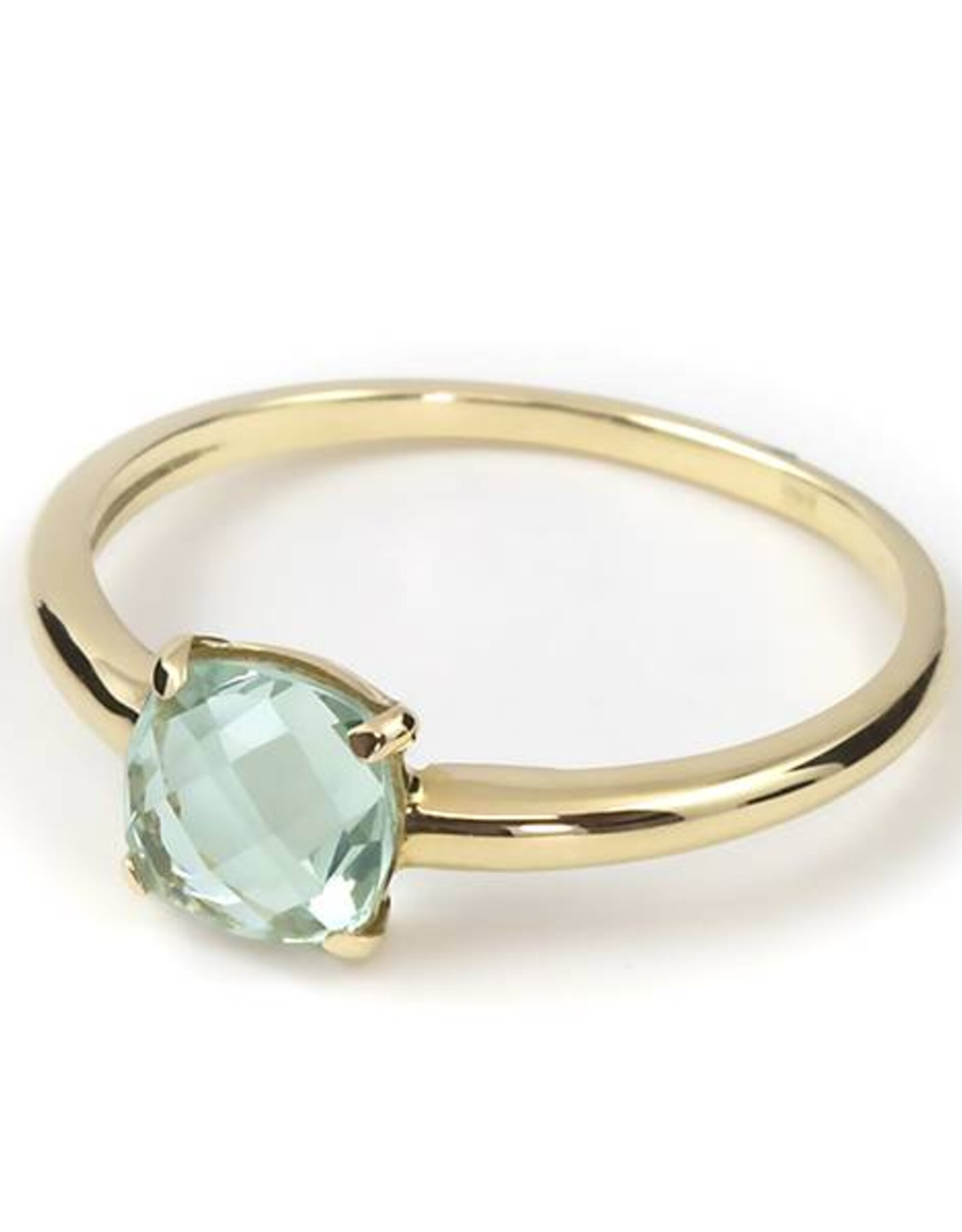Navarro Ring - Goud - Groene Amethist