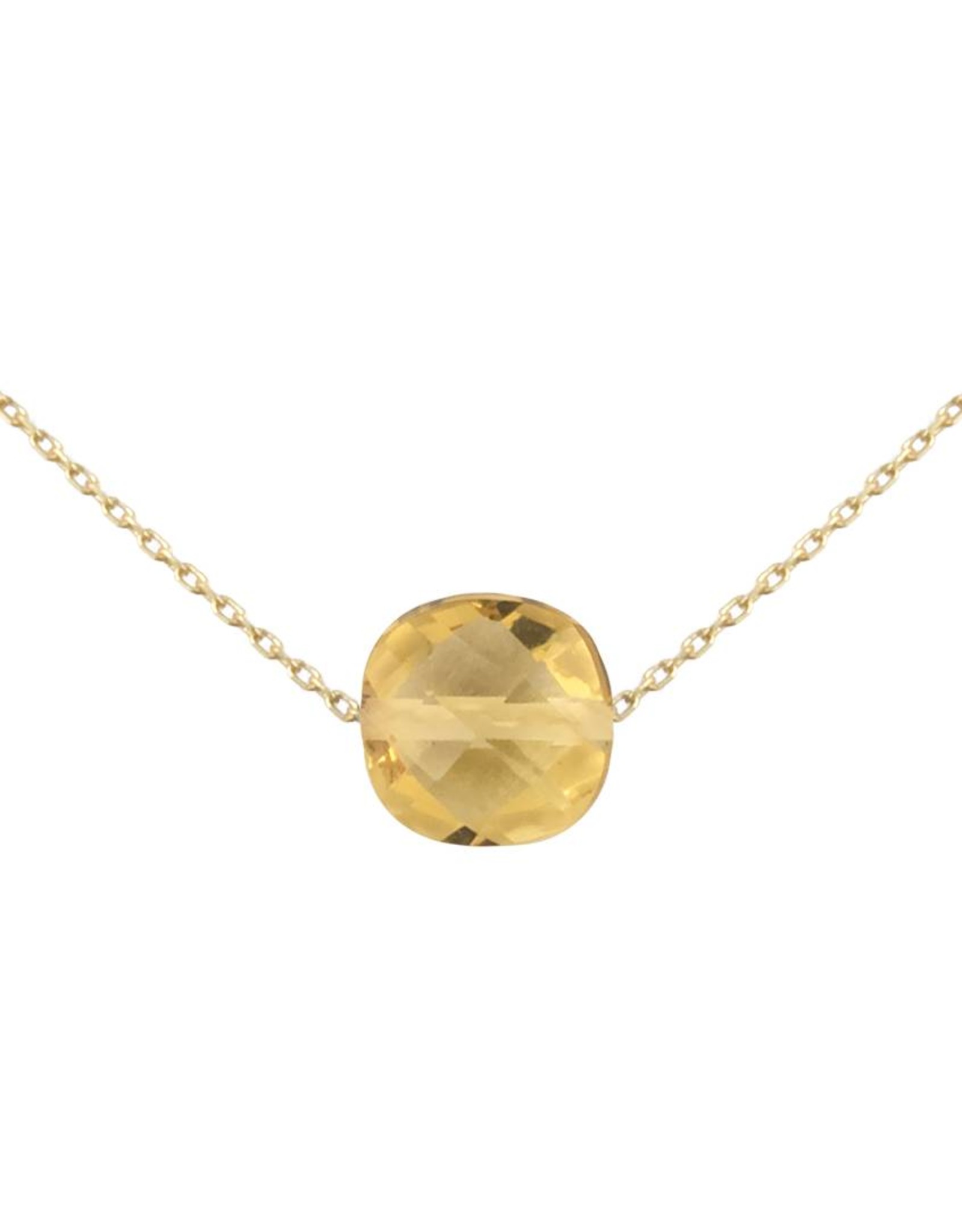 Bo Gold Necklace - Gold - Gemstone