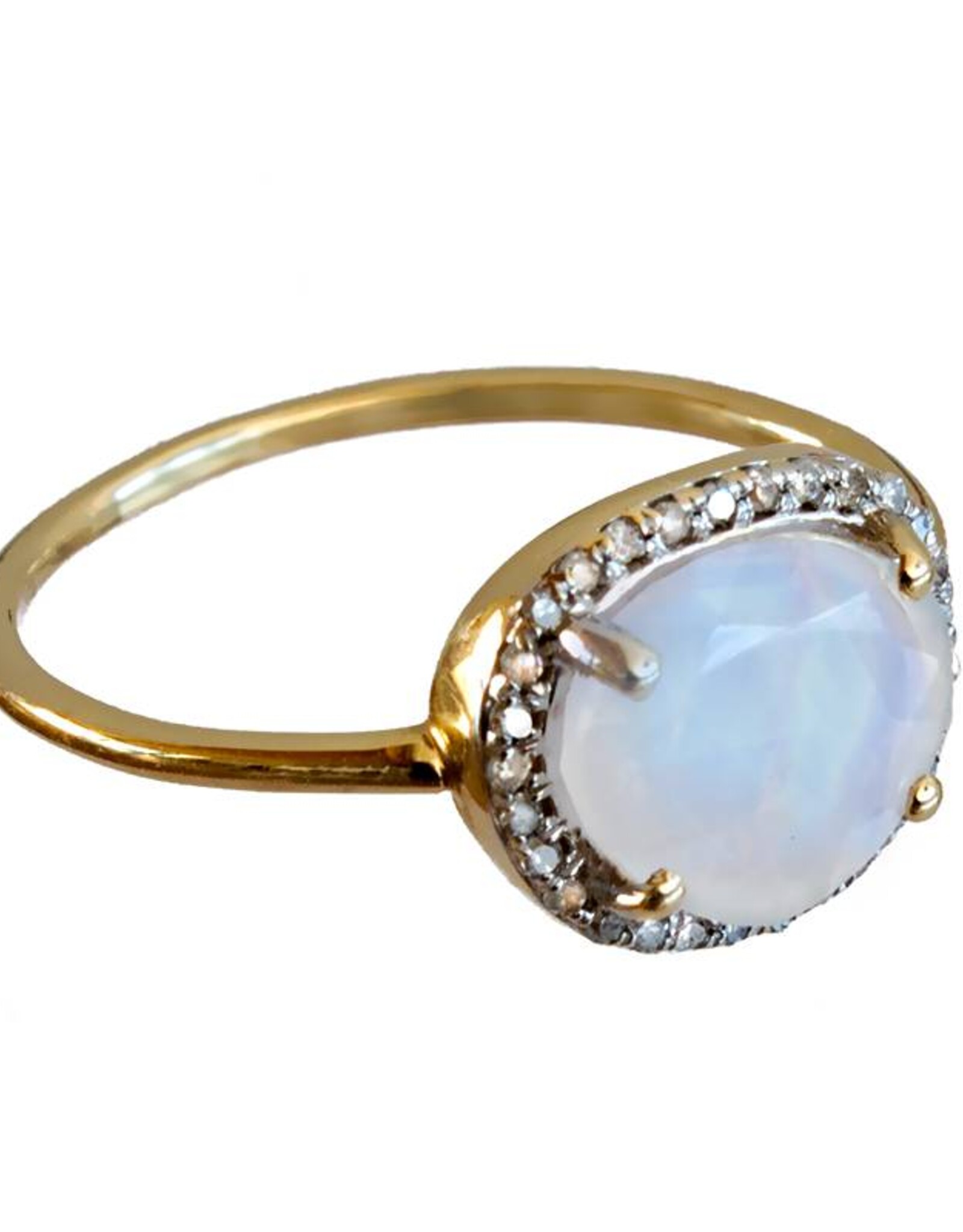 Bo Gold Ring - Gold - Moonstone - Diamonds