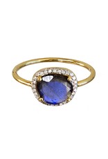 Bo Gold Ring - Gold - Labradorite - Diamonds