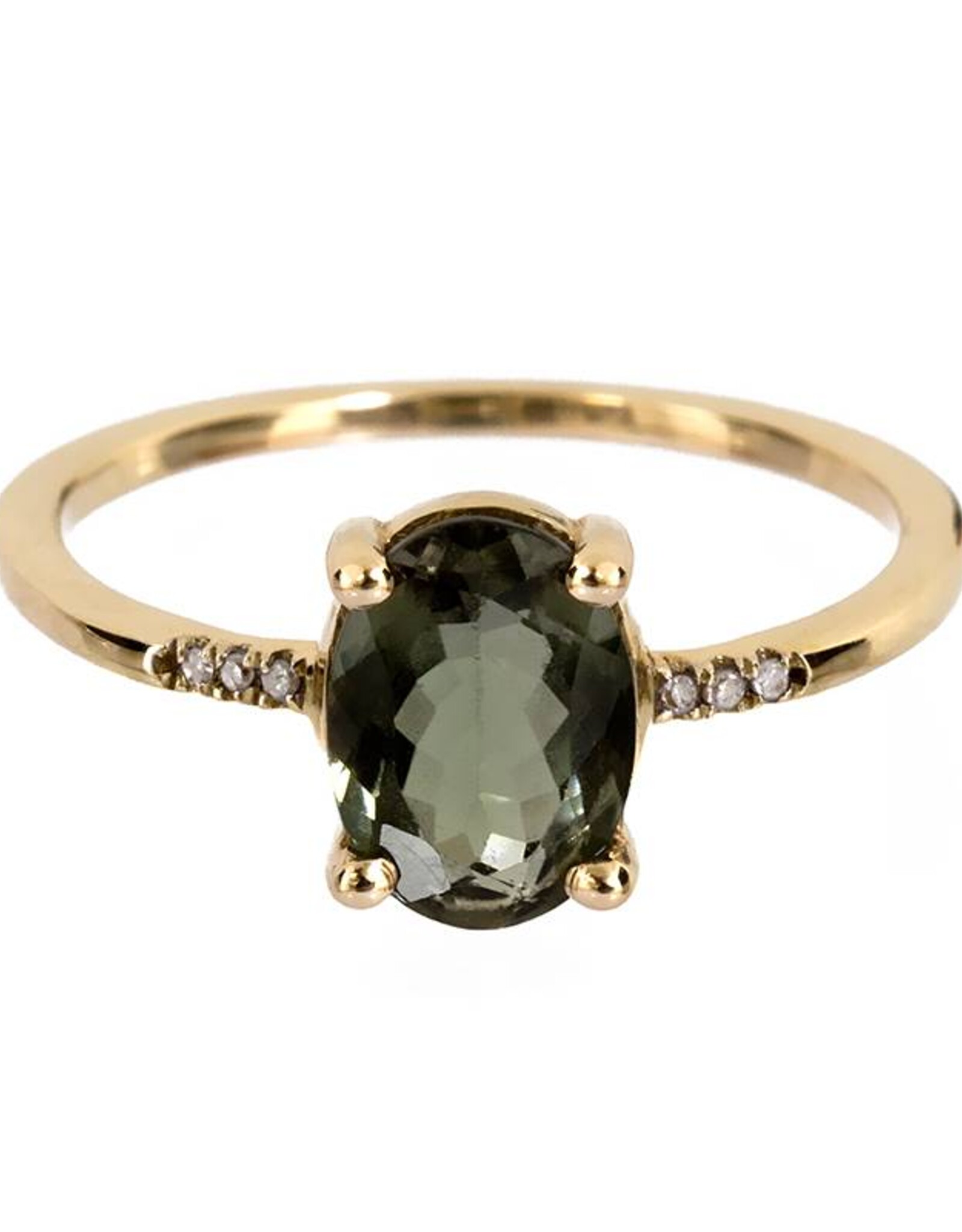 Bo Gold Ring - Goud - Toermalijn