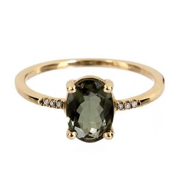 Bo Gold Ring - Goud - Toermalijn
