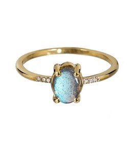 Bo Gold Ring - Gold - Labradorite