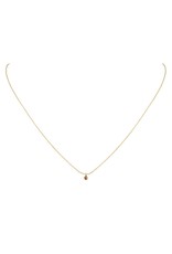 Bo Gold Necklace - Gold - Champagne diamond