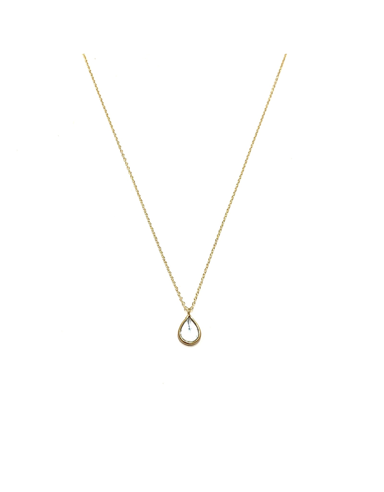 Bo Gold Ketting - Goud - Blauw topaas