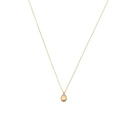 Bo Gold Necklace - Gold - Rose quartz