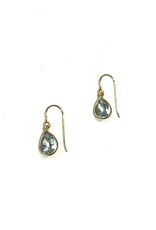 Bo Gold Earrings - Gold - Blue Topaz