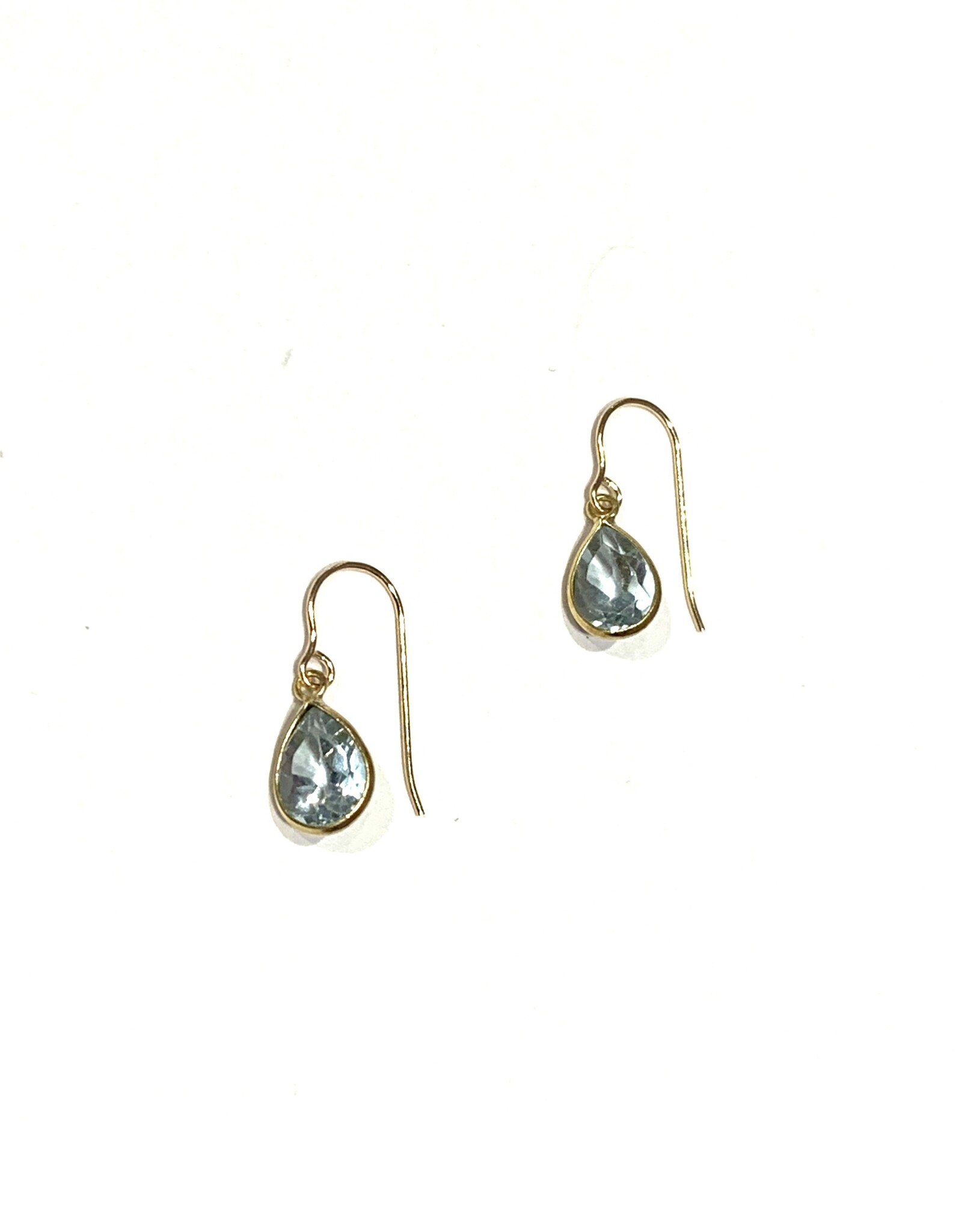 Bo Gold Earrings - Gold - Blue Topaz
