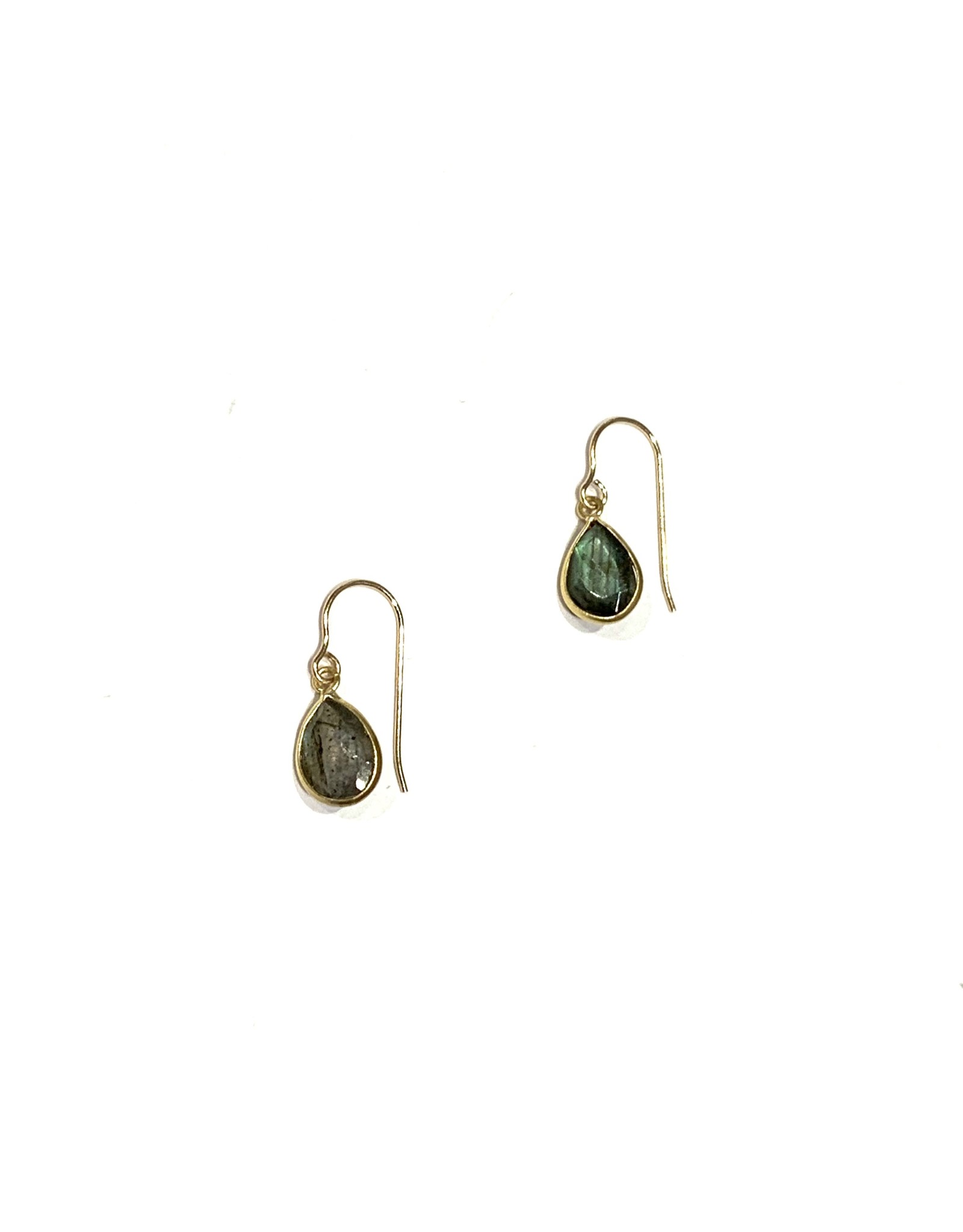 Bo Gold Earrings - Gold - Labradorite